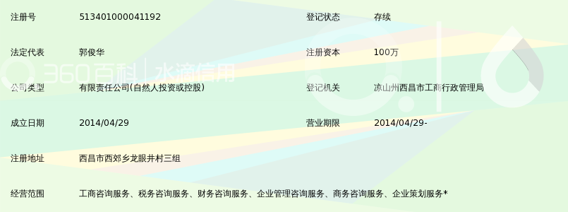 西昌市鼎盛社會經濟咨詢服務